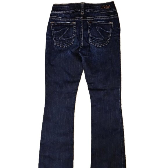 SILVER Jeans Suki Women's W28/L32 dark wash stretch EUC - Picture 3 of 6